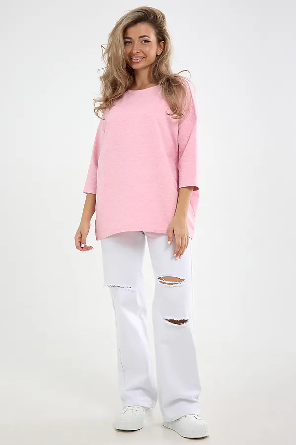 Лонгслив Футер life (к/р) НАТАЛИ, розовый - фото 2