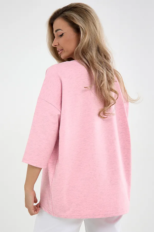 Лонгслив Футер life (к/р) НАТАЛИ, розовый - фото 2