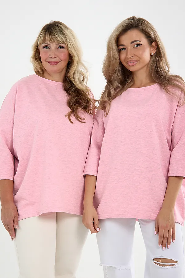 Лонгслив Футер life (к/р) НАТАЛИ, розовый - фото 2