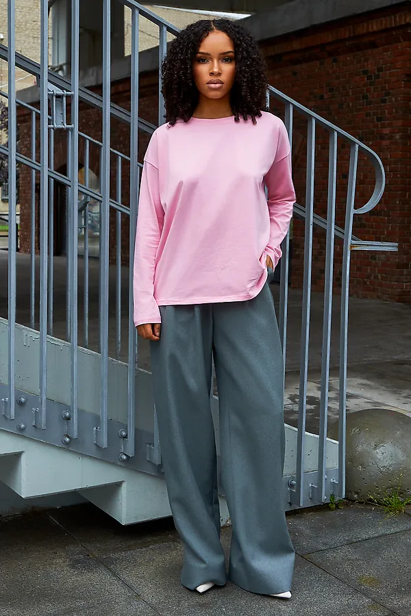 Лонгслив Лонг-оверсайз НАТАЛИ, розовый - фото 2