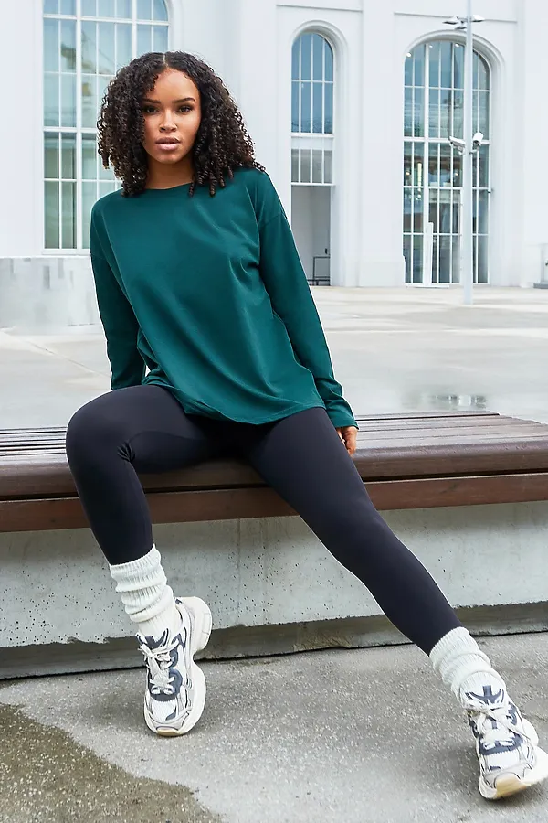 Лонгслив Лонг-оверсайз НАТАЛИ, темно-зеленый - фото 2