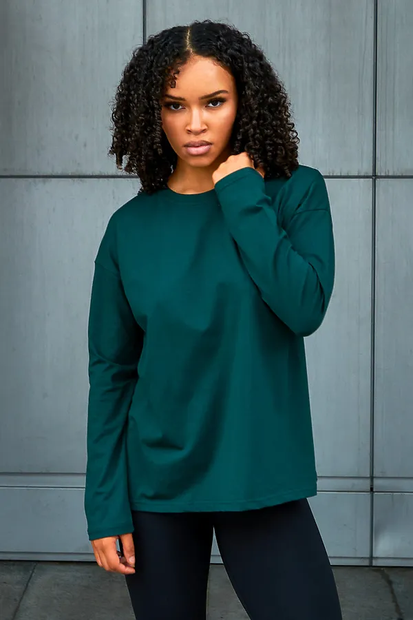 Лонгслив Лонг-оверсайз НАТАЛИ, темно-зеленый - фото 2