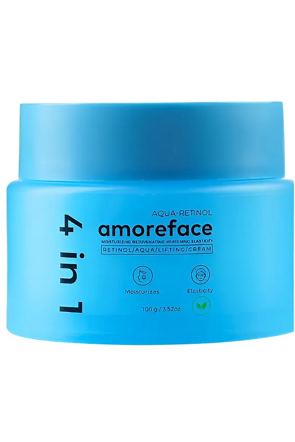 Amoreface Крем для лица 4 в 1 с ретинолом / Aqua-Retinol Lifting Cream, 100 г УЦЕНКА KRISTALLER, голубой - фото 2