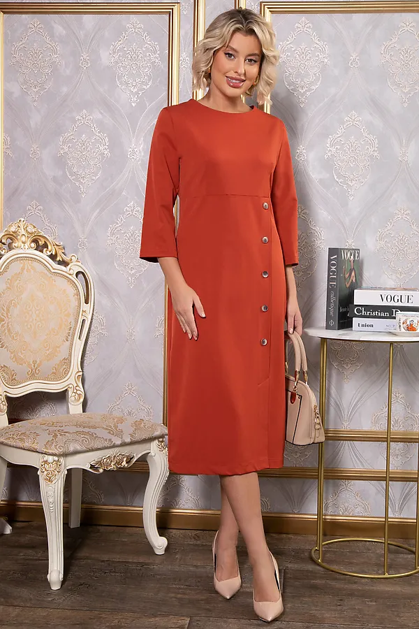 Платье LADY TAIGA, оранжевое - фото 2