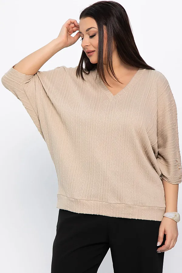 Блуза LADY TAIGA, бежевая - фото 2