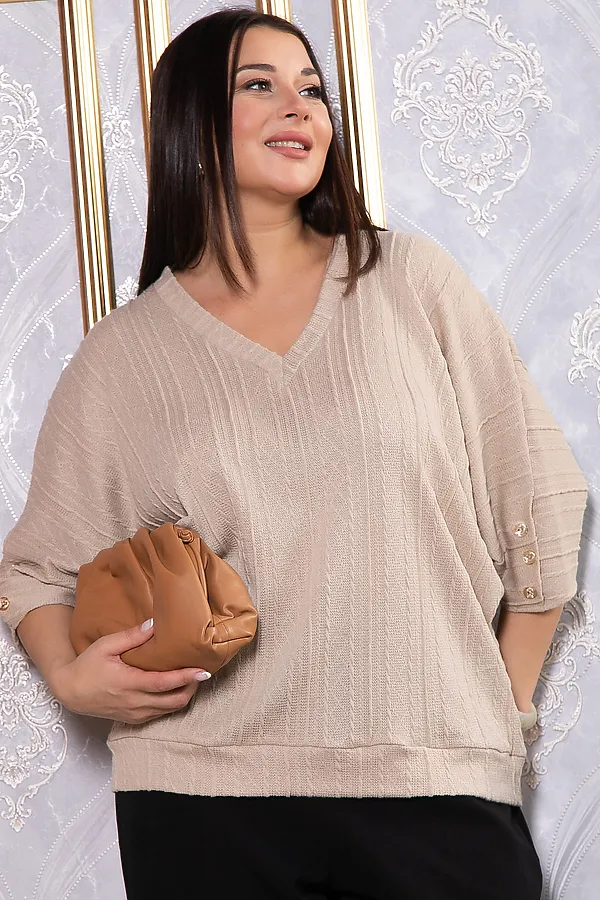 Блуза LADY TAIGA, бежевая - фото 2