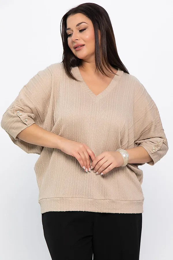 Блуза LADY TAIGA, бежевая - фото 2