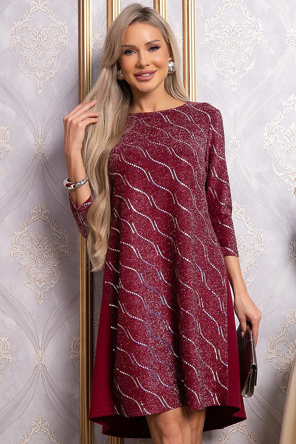 Платье LADY TAIGA, темно-красное - фото 2