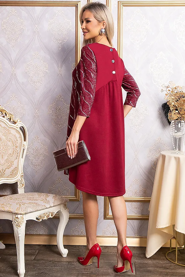 Платье LADY TAIGA, темно-красное - фото 2