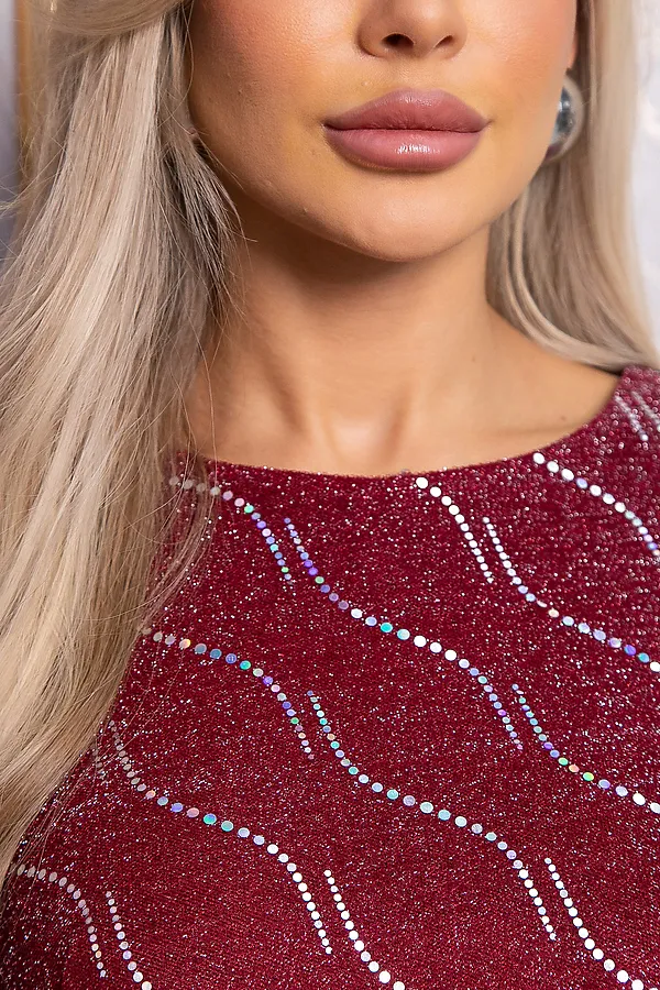 Платье LADY TAIGA, темно-красное - фото 2