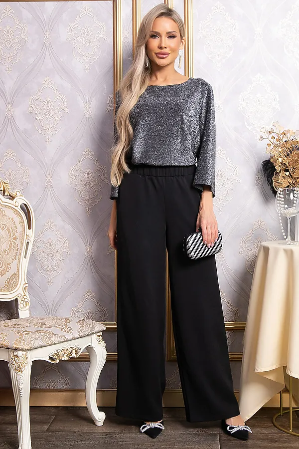 Брюки LADY TAIGA, черные/серебро - фото 2