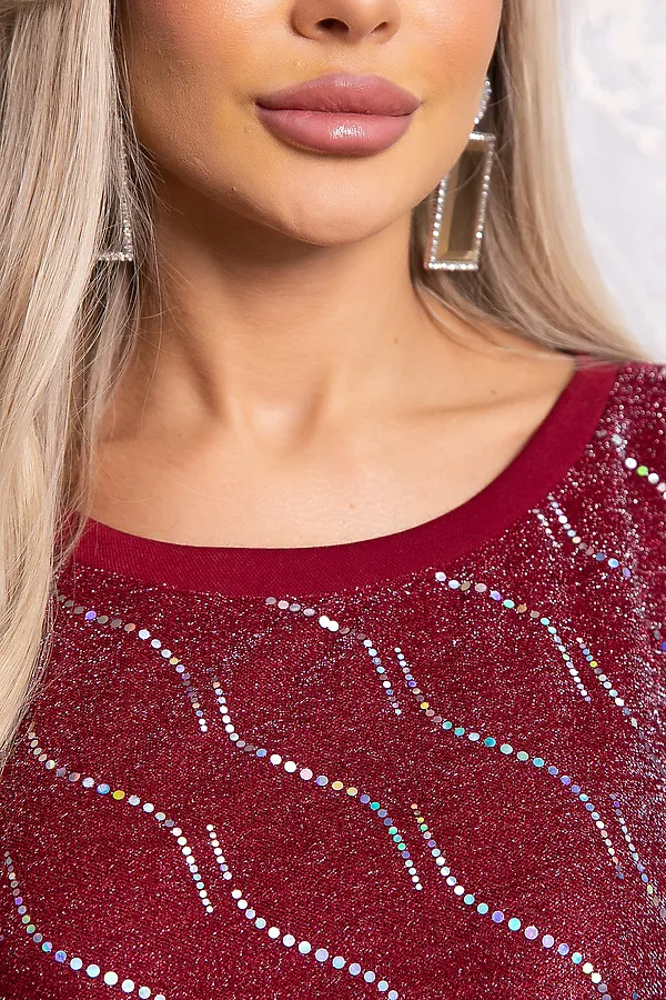 Костюм (Джемпер+Юбка) LADY TAIGA, бордовое - фото 2