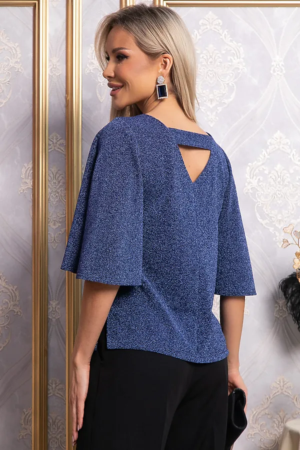Блуза LADY TAIGA, темно-синяя - фото 2