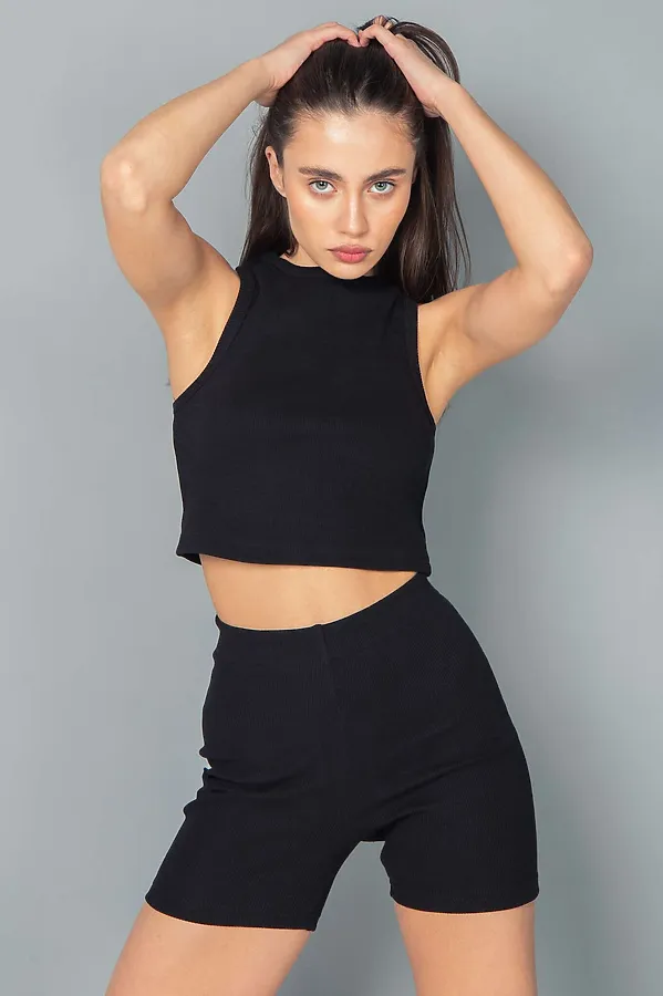 Комплект (Топ+Шорты) KOSMOS, черный - фото 2