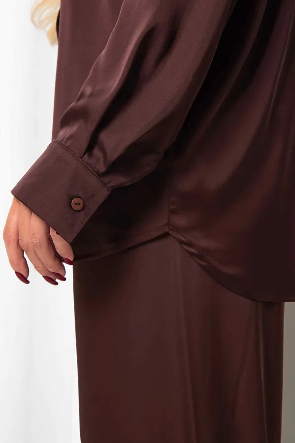 Рубашка KOSMOS, горький шоколад - фото 2