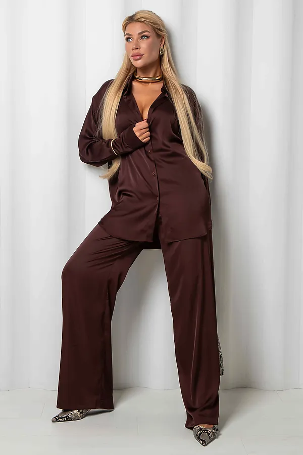 Брюки KOSMOS, горький шоколад - фото 2