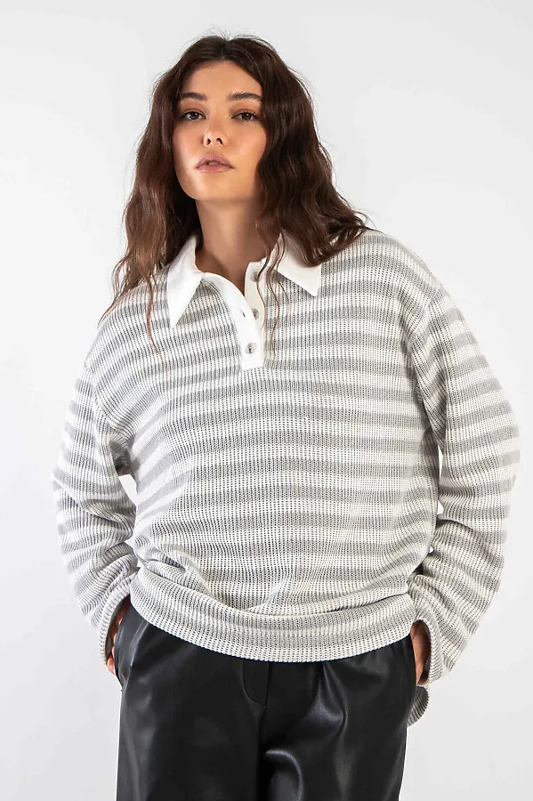 Поло KOSMOS, серый - фото 2