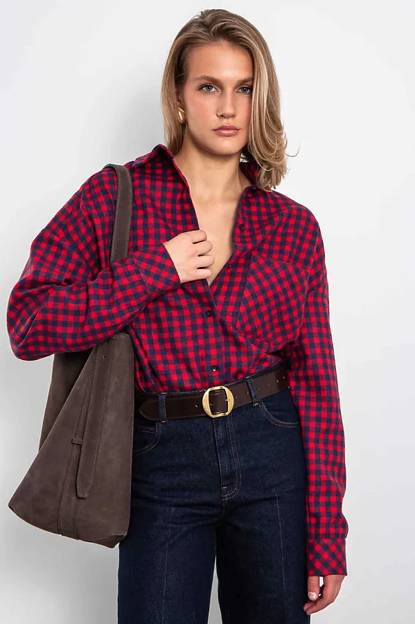 Рубашка KOSMOS, красный/синий - фото 2