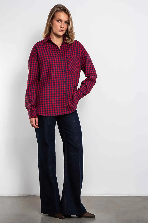 Рубашка KOSMOS, красный/синий - фото 2