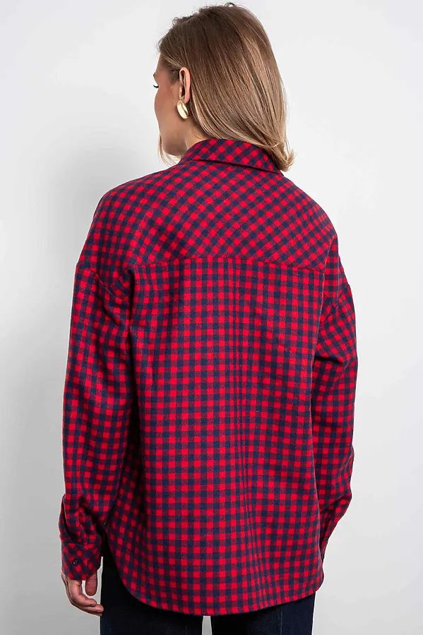 Рубашка KOSMOS, красный/синий - фото 2