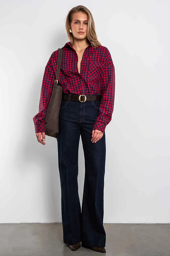 Рубашка KOSMOS, красный/синий - фото 2