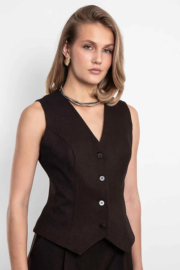 Жилет KOSMOS, коричневый - фото 2