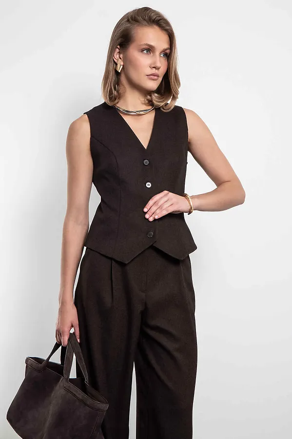 Жилет KOSMOS, коричневый - фото 2