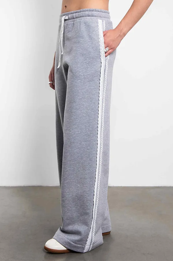 Брюки KOSMOS, серый меланж - фото 2