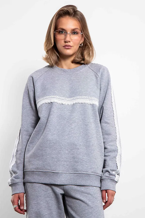 Cвитшот KOSMOS, серый меланж - фото 2