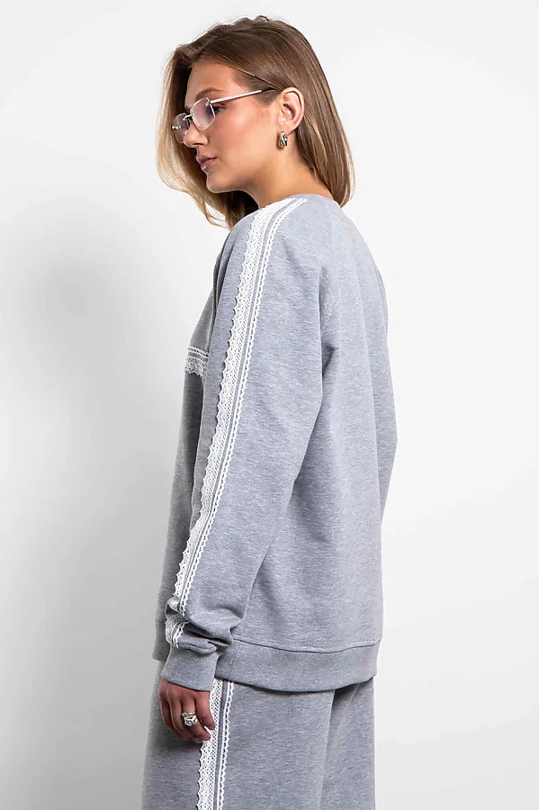 Cвитшот KOSMOS, серый меланж - фото 2