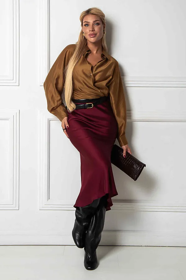 Юбка KOSMOS, бордо - фото 2