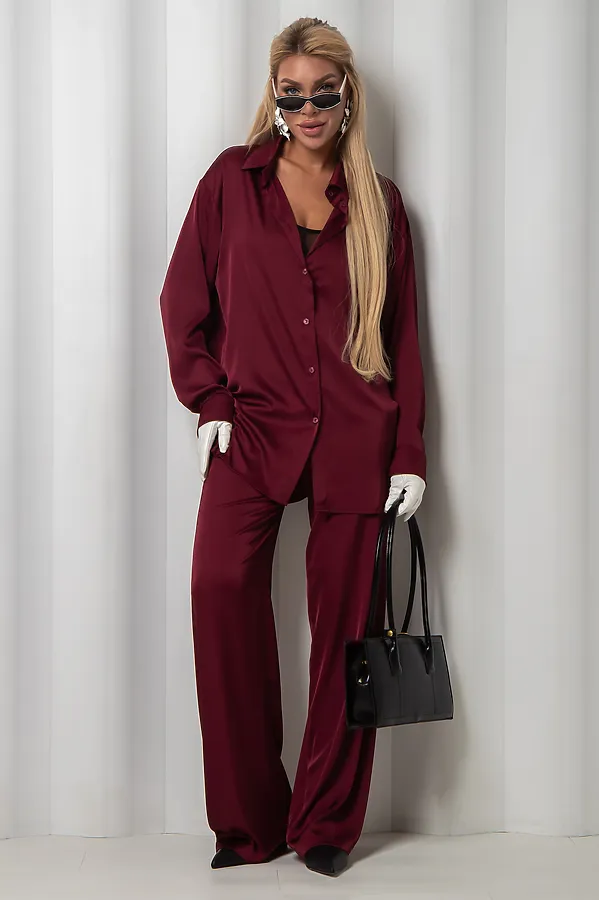 Рубашка KOSMOS, бордо - фото 2