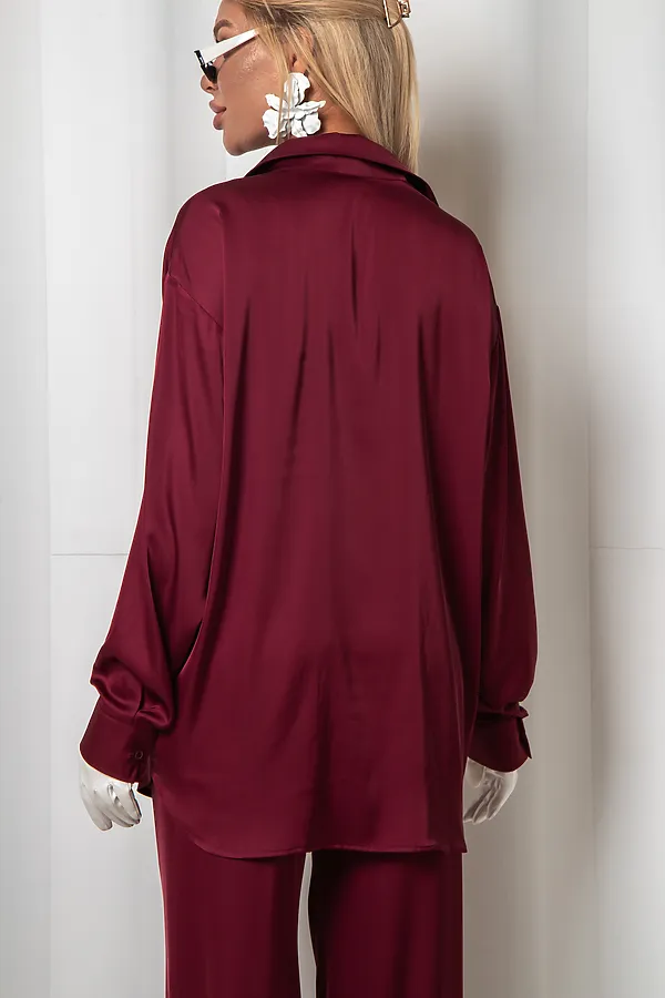 Рубашка KOSMOS, бордо - фото 2