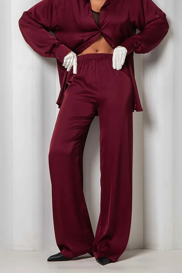 Брюки KOSMOS, бордо - фото 2