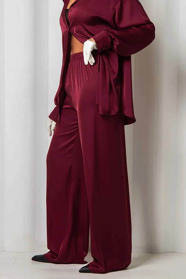 Брюки KOSMOS, бордо - фото 2