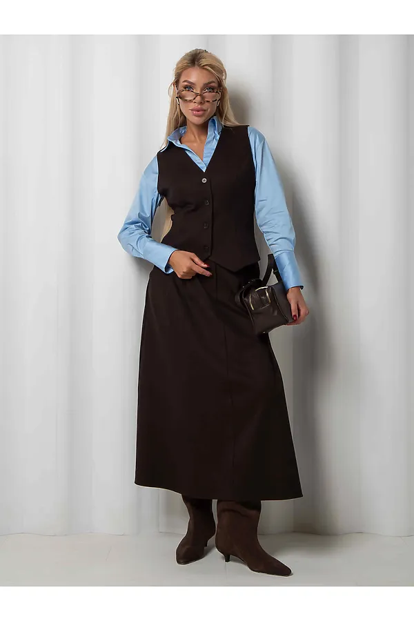 Юбка KOSMOS, коричневый - фото 2