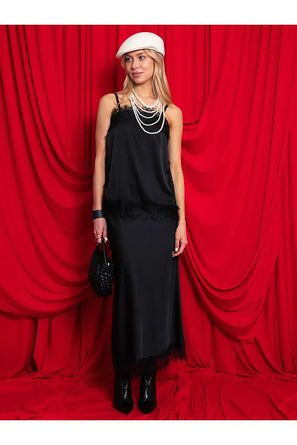 Юбка Шантилье KOSMOS, черный - фото 2