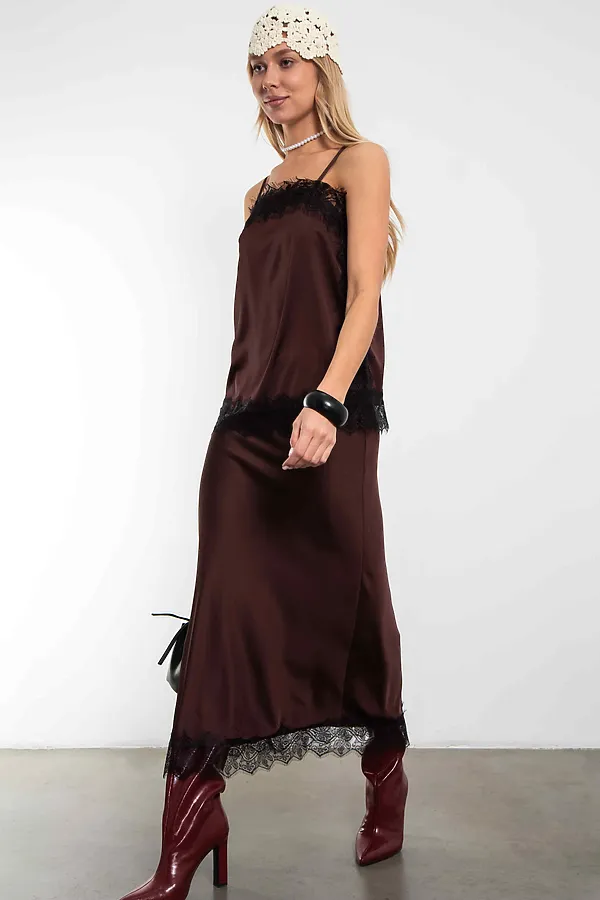 Юбка KOSMOS, горький шоколад - фото 2