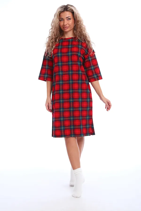 Туника Платье на клепках НАТАЛИ, красный-синий - фото 2