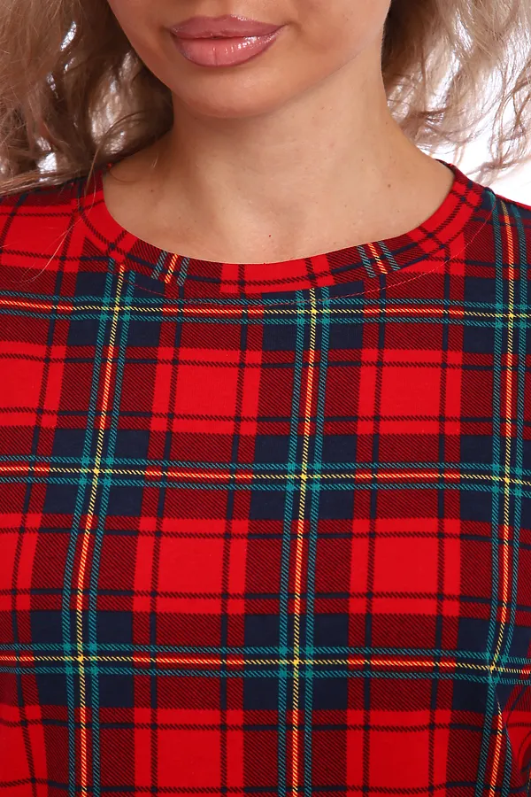 Туника Платье на клепках НАТАЛИ, красный-синий - фото 2