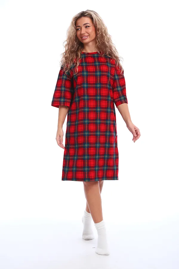 Туника Платье на клепках НАТАЛИ, красный-синий - фото 2