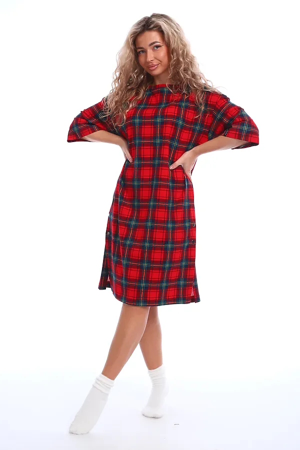 Туника Платье на клепках НАТАЛИ, красный-синий - фото 2