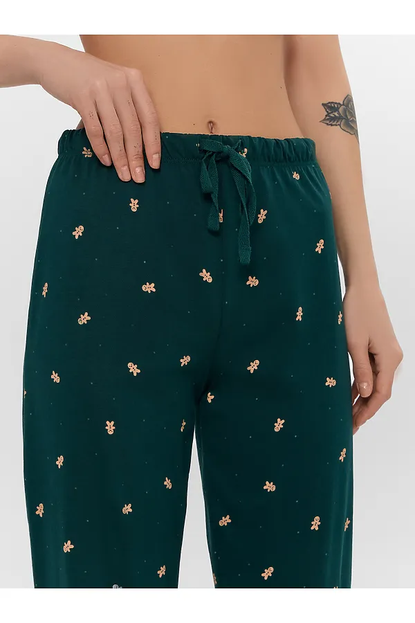 Брюки MARK FORMELLE, печеньки на т.зеленом - фото 2