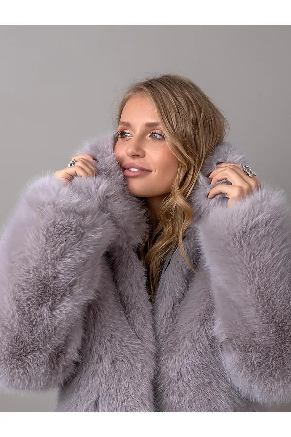 Шуба BATIK, серый - фото 2