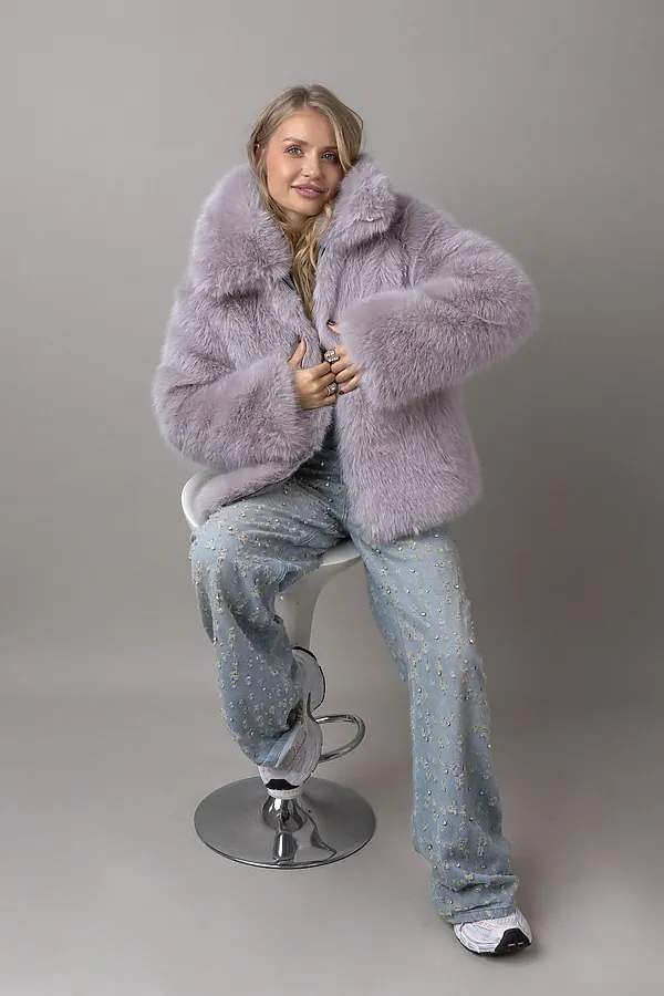 Шуба BATIK, серый - фото 2