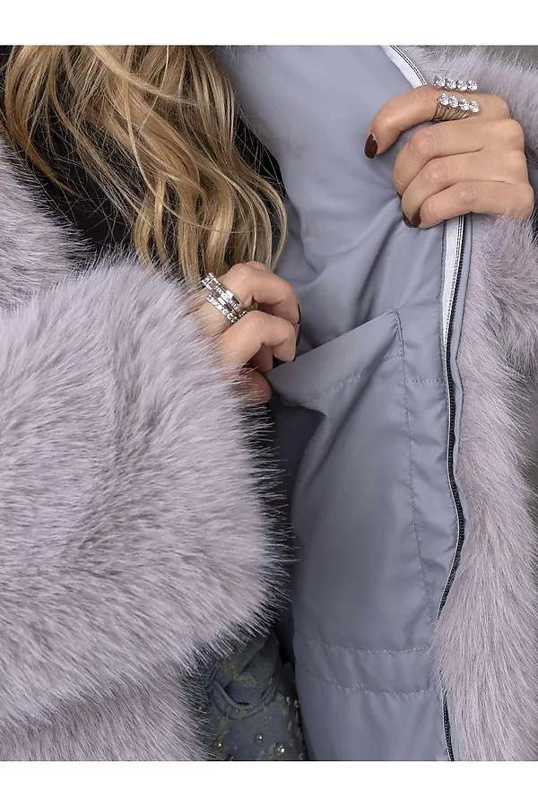 Шуба BATIK, серый - фото 2