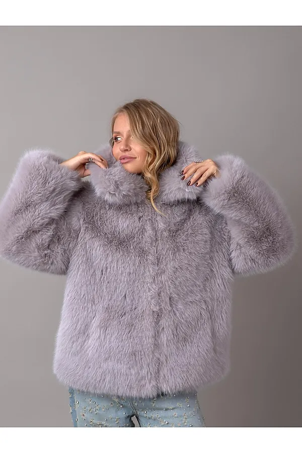 Шуба BATIK, серый - фото 2