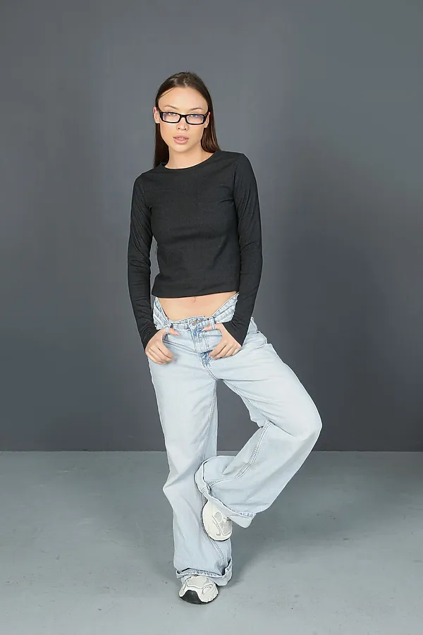 Лонгслив кашемир НАТАЛИ, графит - фото 2