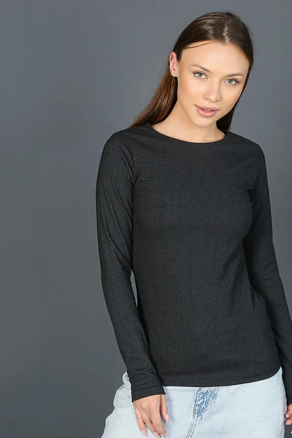 Лонгслив кашемир НАТАЛИ, графит - фото 2