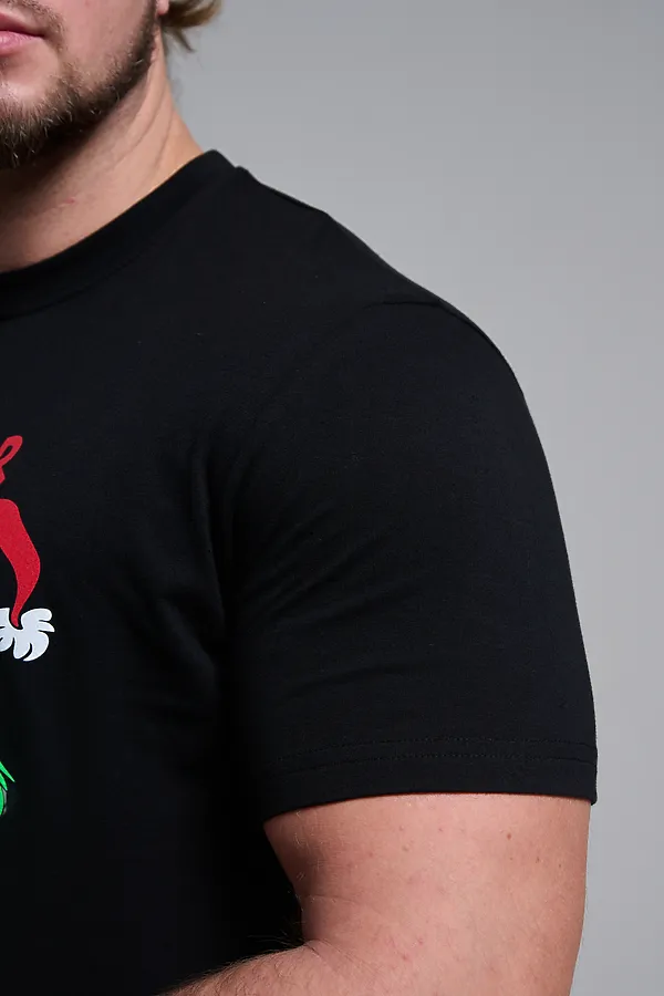 8582 футболка унисекс НАТАЛИ, черный+гринч - фото 2